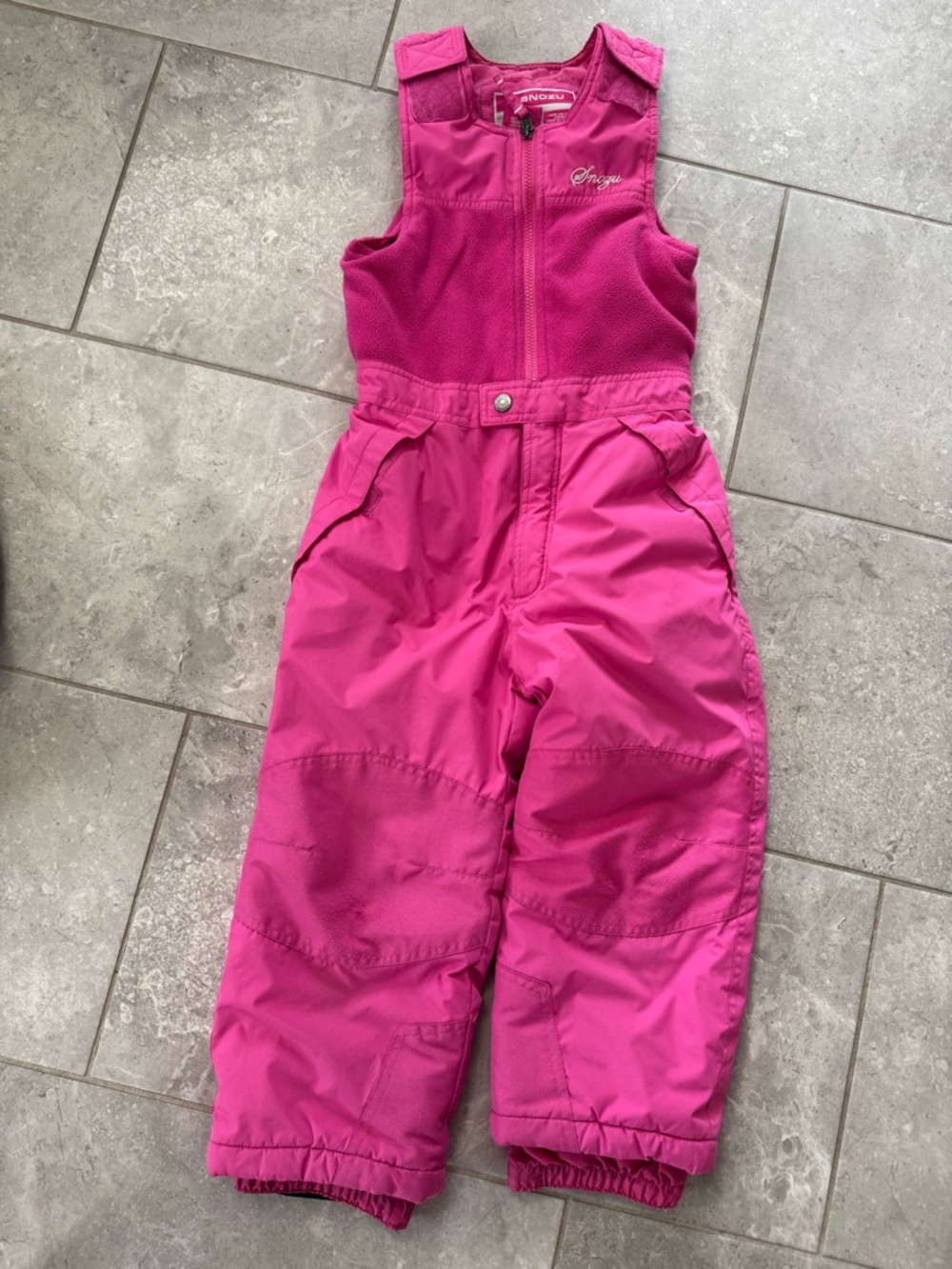 Snozu Hot Pink Girls' Snow Overalls